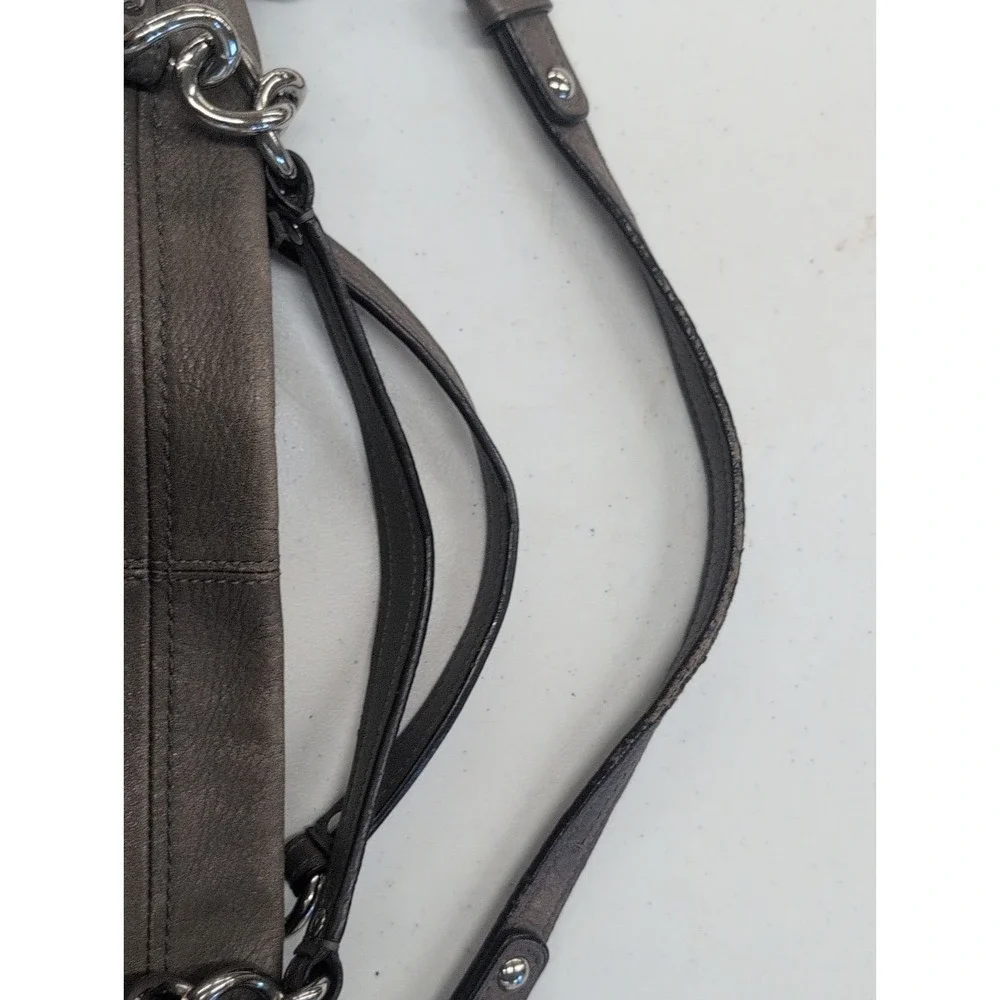 Coach Madison Brook Hobo Bag Taupe Silver 14142M Soft Leather No Crossbody Strap